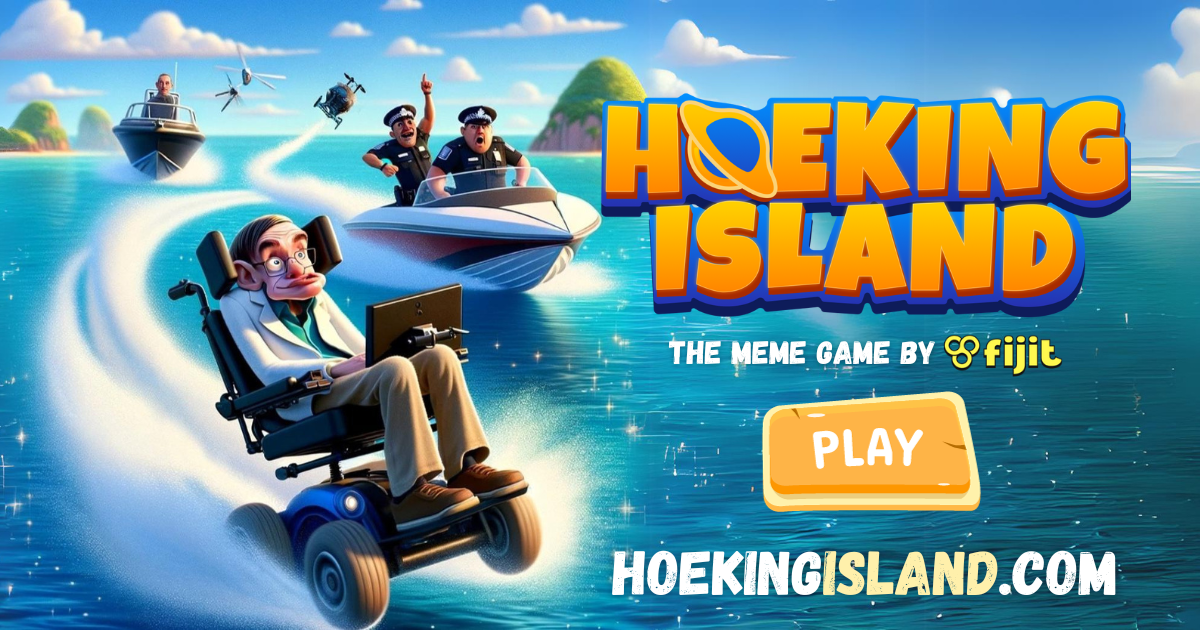 Hoeking Island - 재미있는 Stephen Hawking Island Hopping Meme 게임 미디어 2
