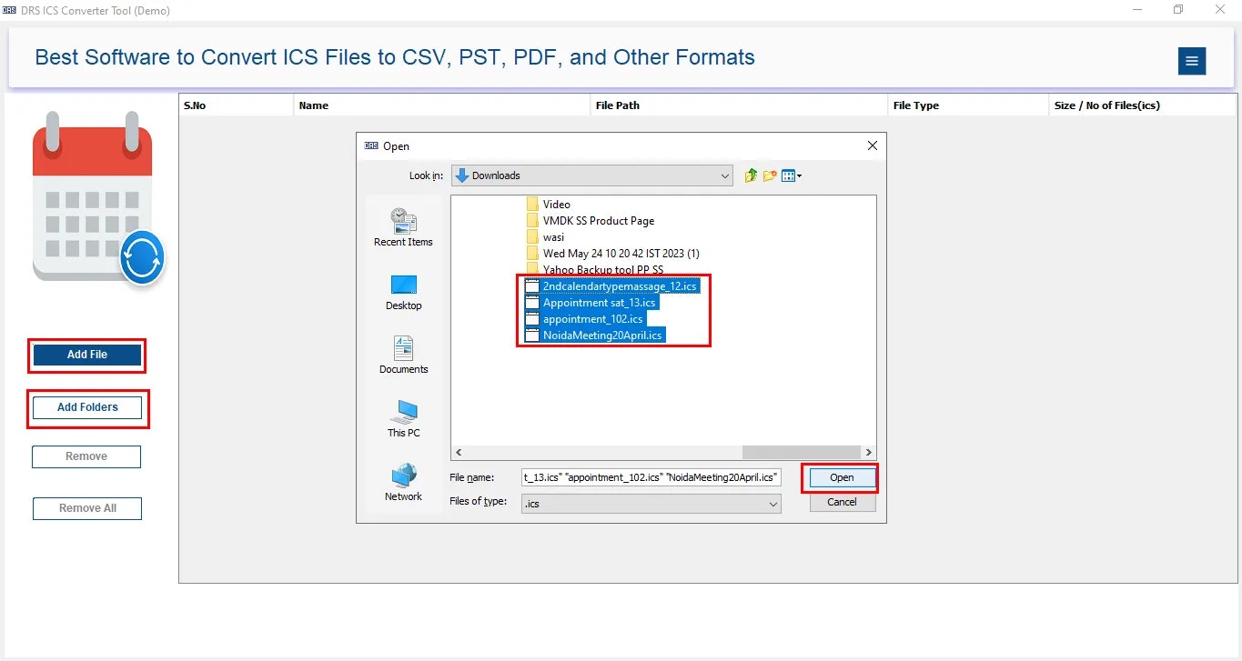 Media Alat penukar drs softech ics - Tukar fail IC ke CSV, PST, VCAL, dan banyak lagi 3