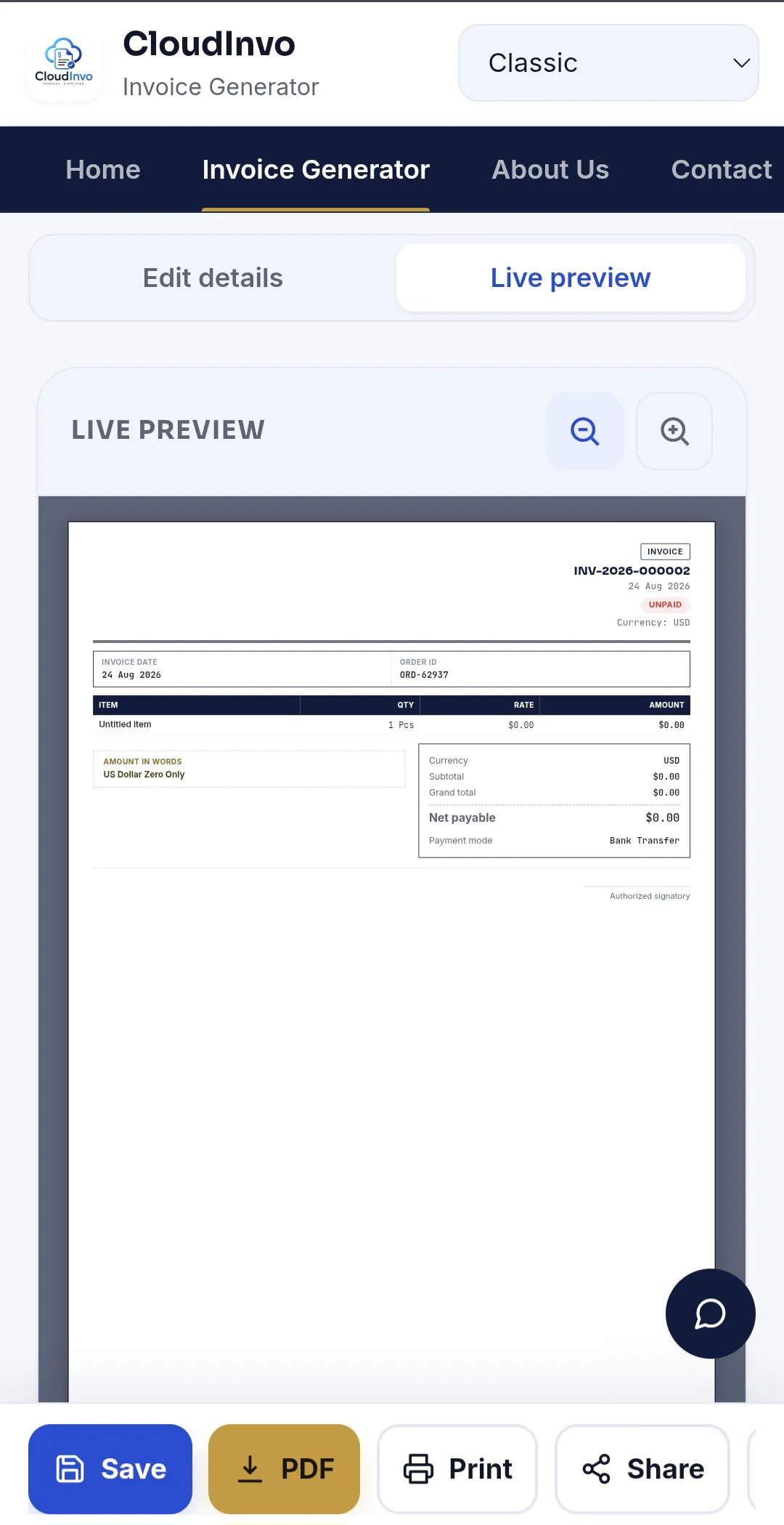 CloudInvo — Invoice Generator gallery image