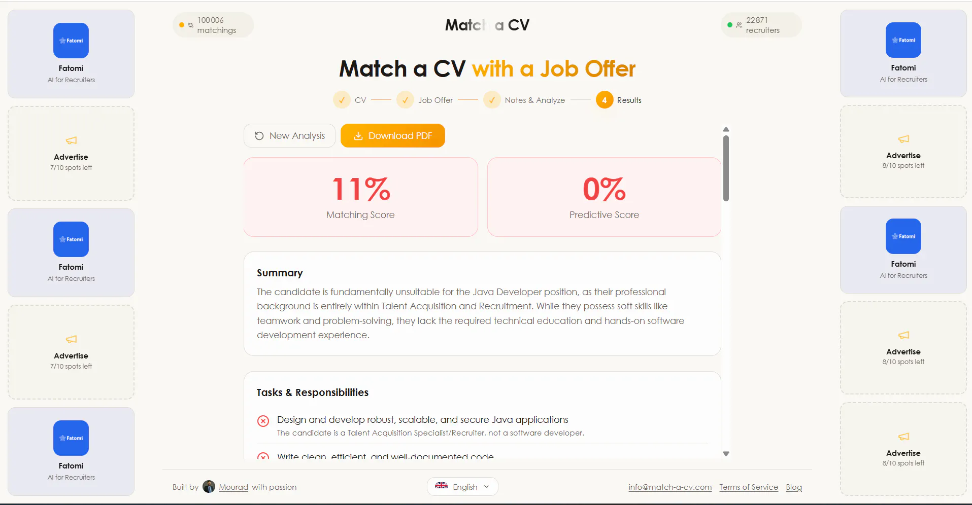 Match a CV gallery image