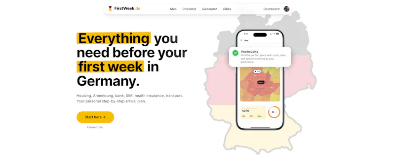 FirstWeek.de screenshot 1