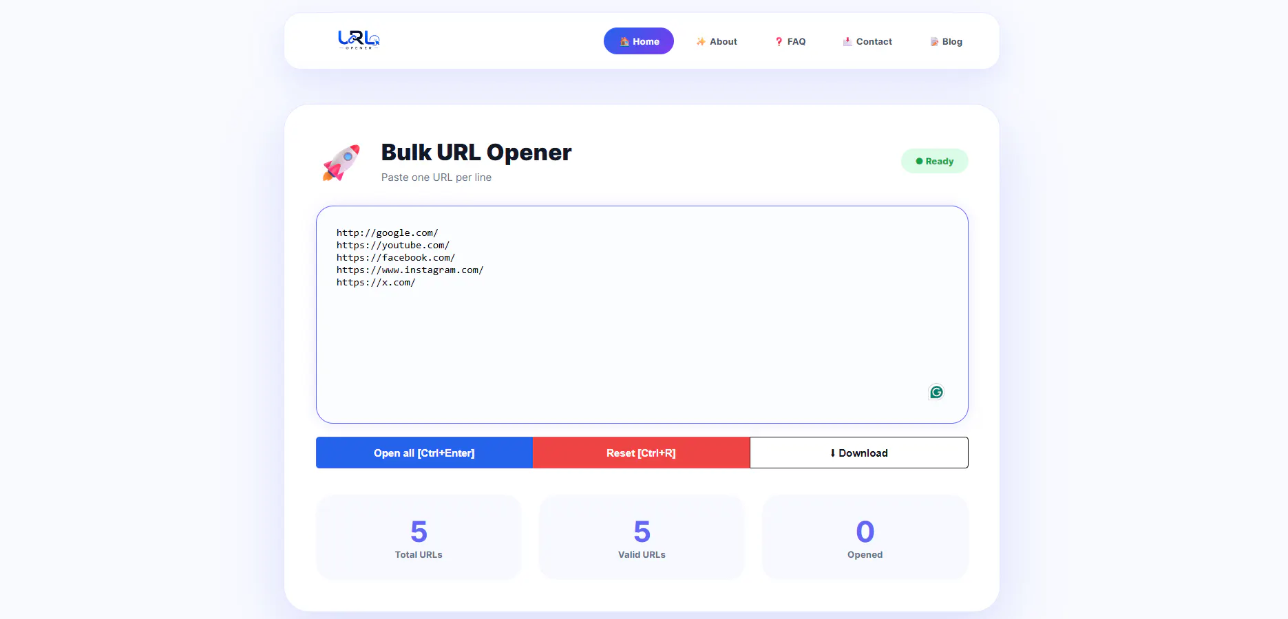 Bulk URL Opener Tool gallery image
