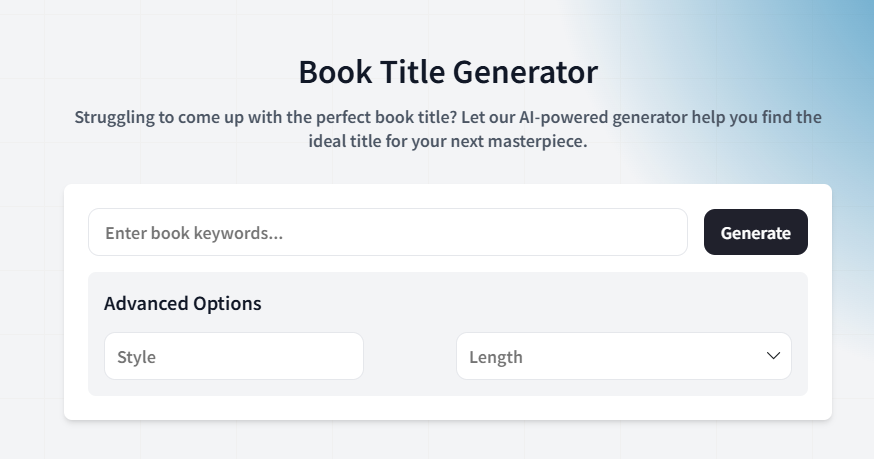 Book Title Generator gallery image