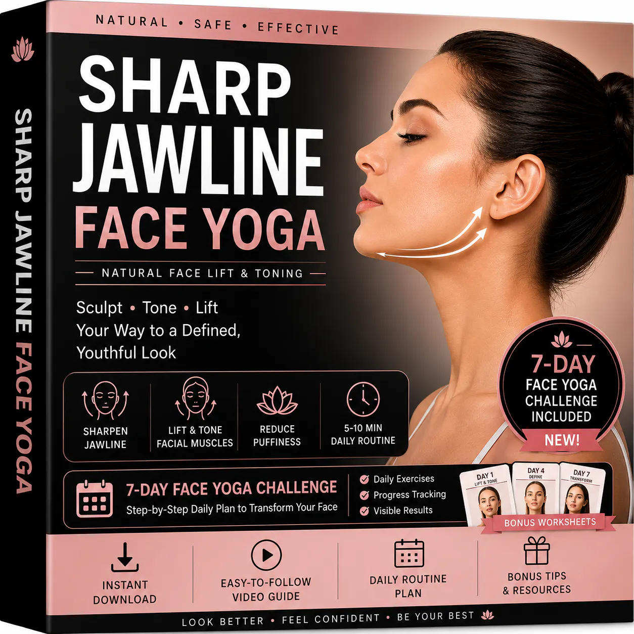 Sharp Jawline Face Lift (Face Yoga)