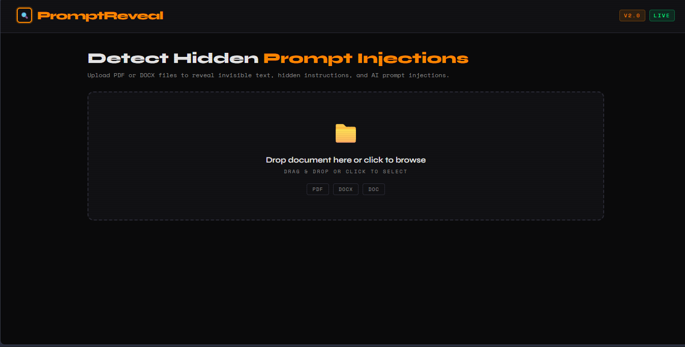 PromptReveal — Hidden Text Detector gallery image
