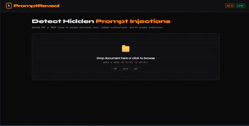 PromptReveal — Hidden Text Detector screenshot 2