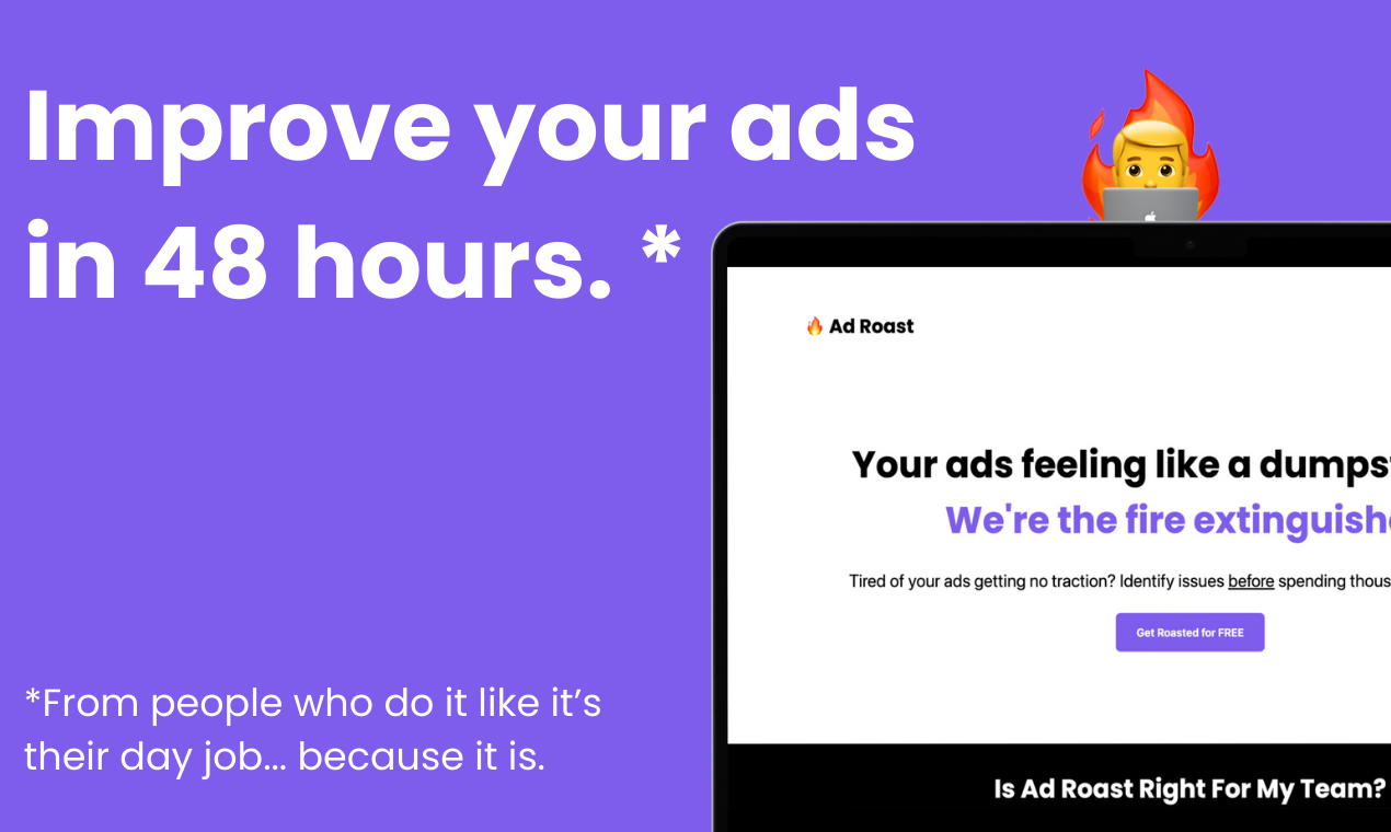 startuptile Ad Roast-The cost-effective way to improve ads