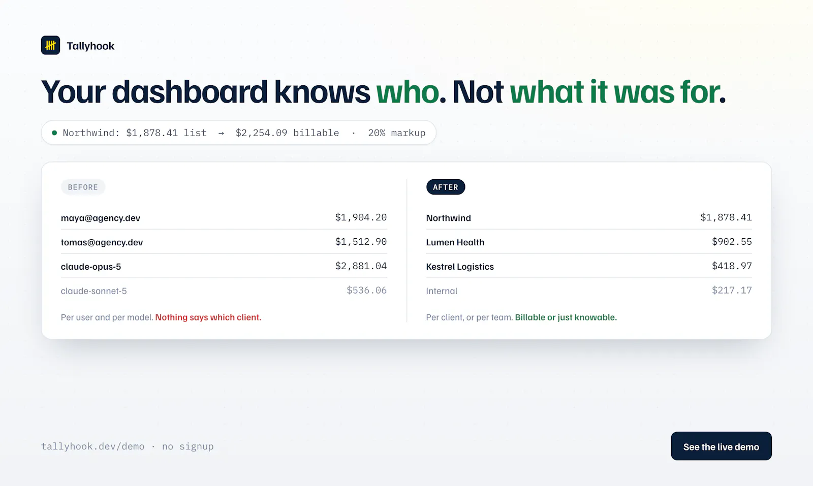 Tallyhook screenshot 2