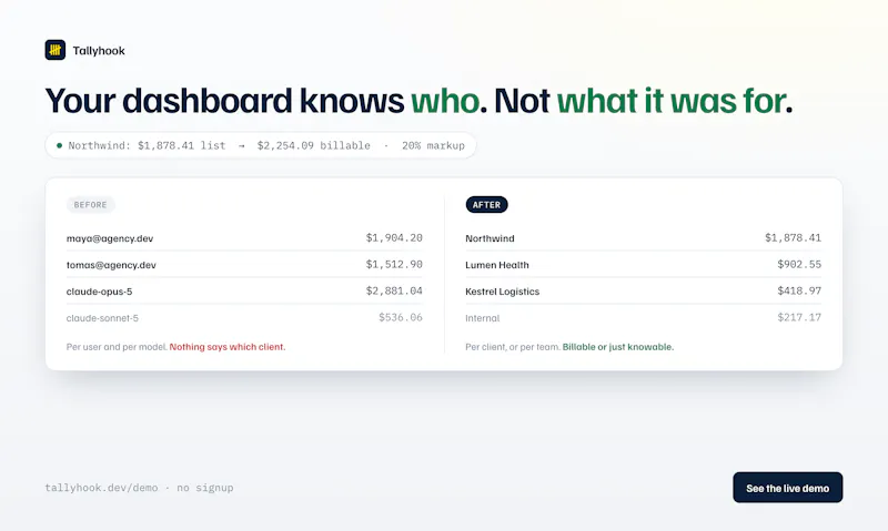 Tallyhook screenshot 2