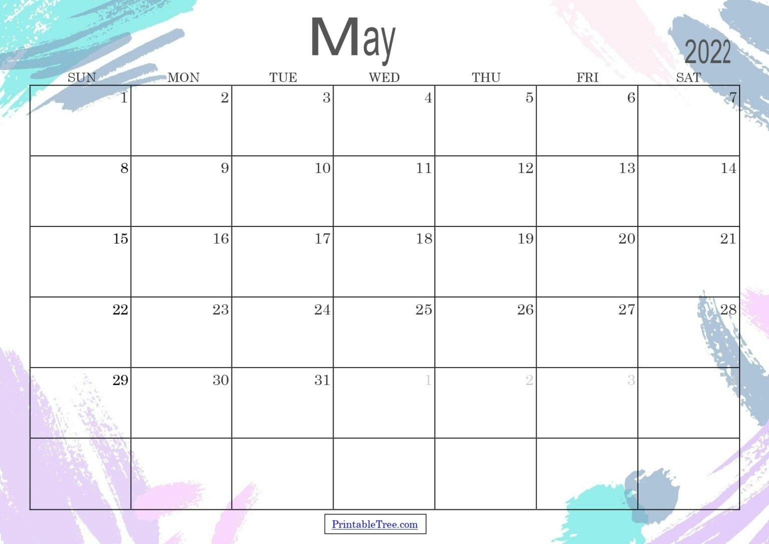 May 2022 Calendars Printable
