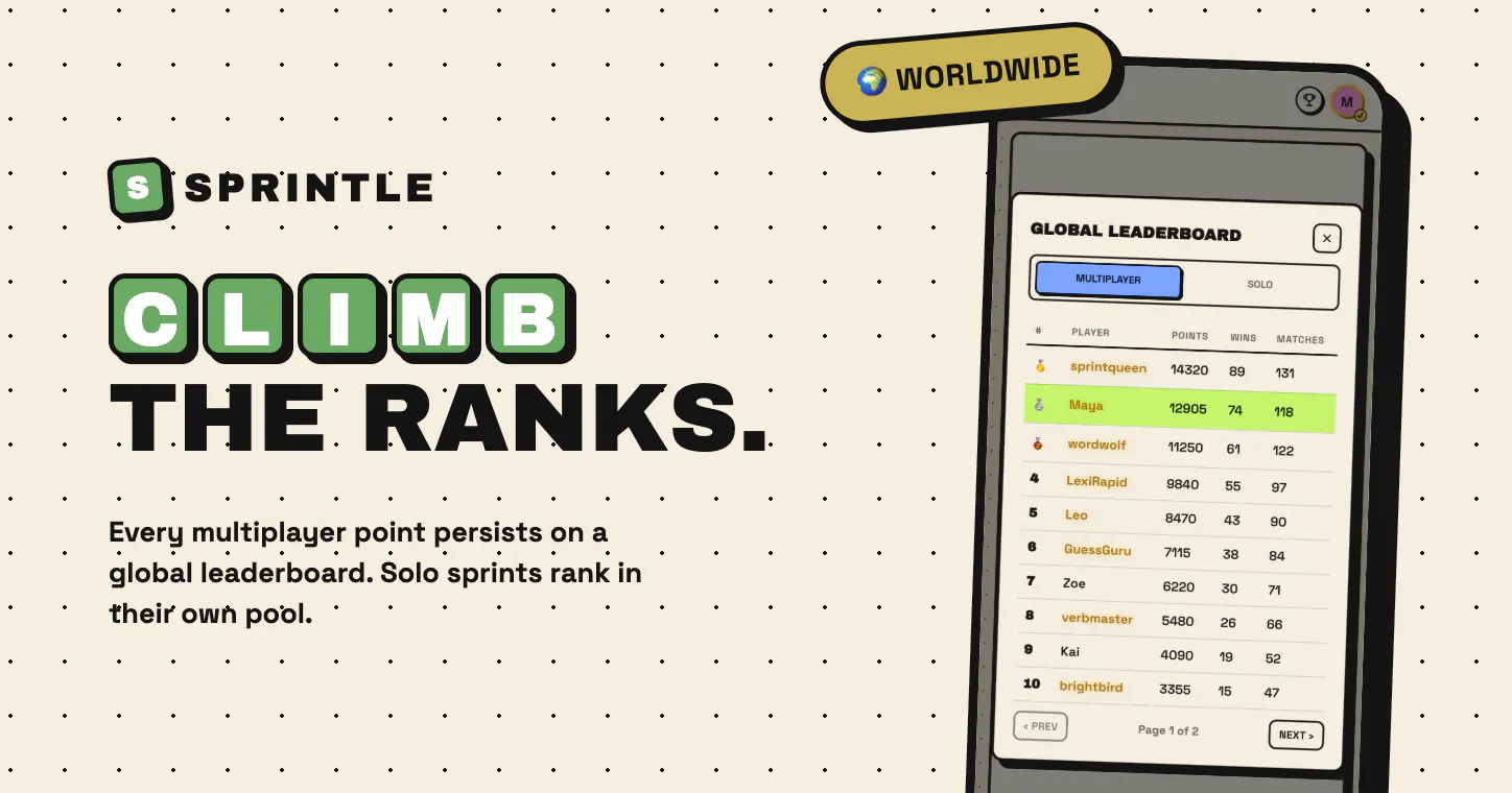 Sprintle - Multiplayer Word Racing gallery image