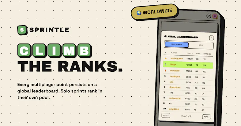 Sprintle - Multiplayer Word Racing screenshot 7