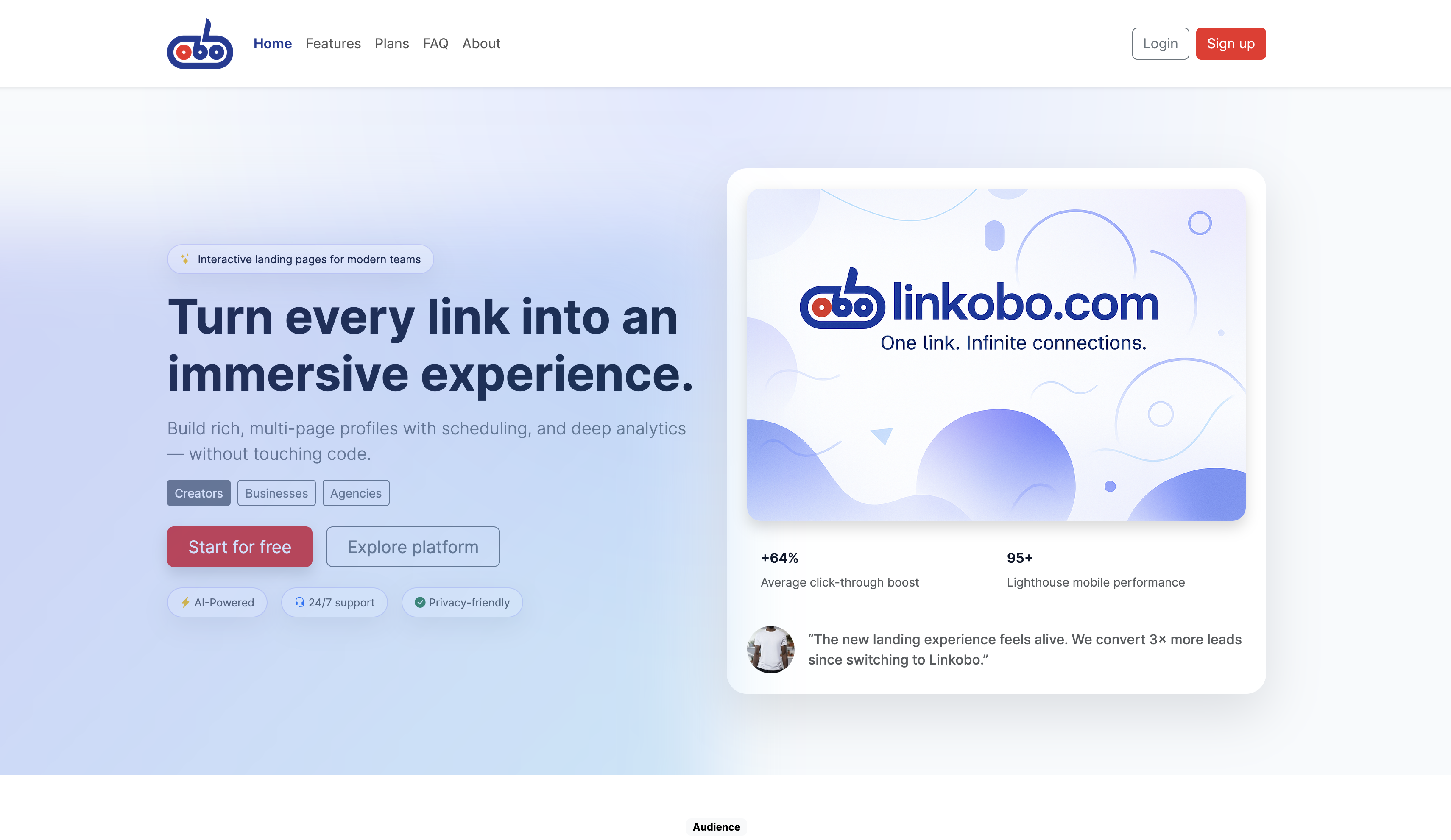 Linkobo logo - Product Hunt launch