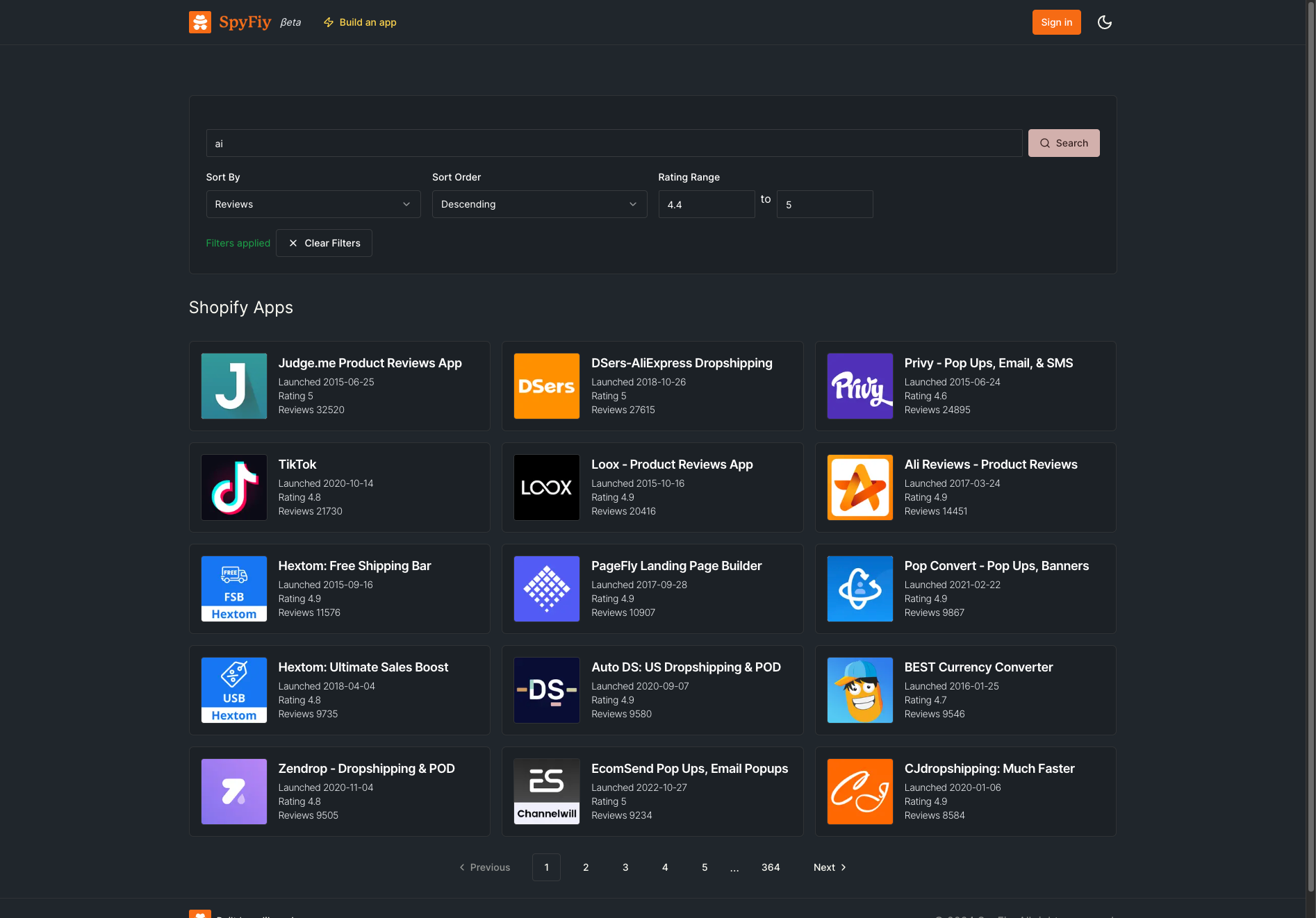 Spyfiy - Advanced Shopify App Store 11000 앱 미디어 3