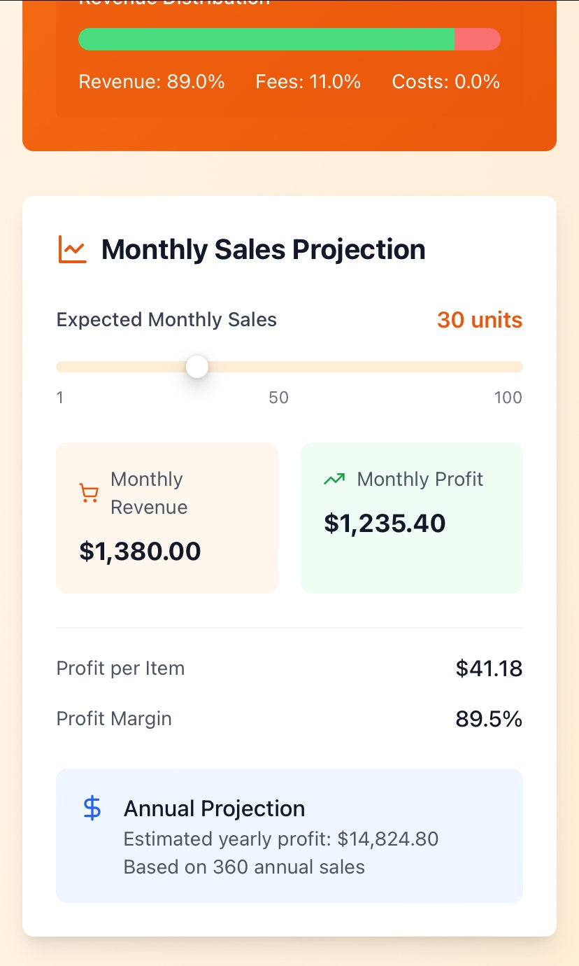 Calculadora de taxas Etsy media 3