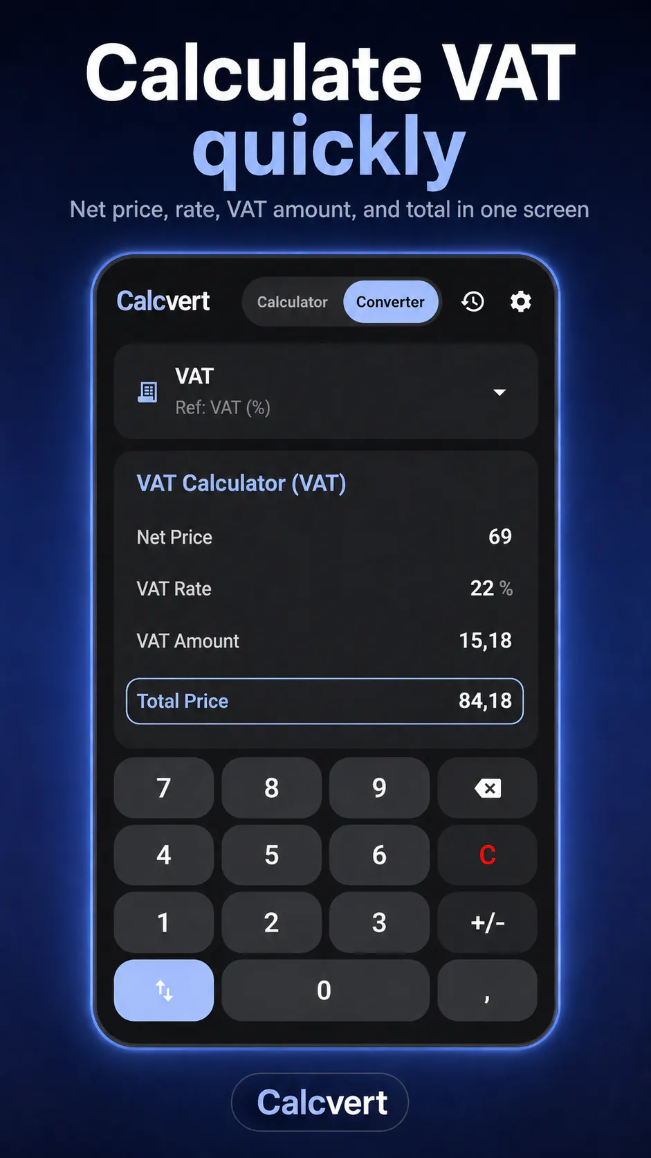 Calcvert: calculator converter gallery image