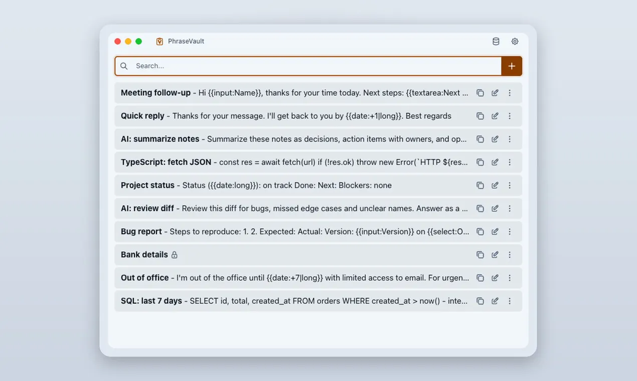 startuptile PhraseVault-20% off PhraseVault 3.0 + PIN-locked snippets