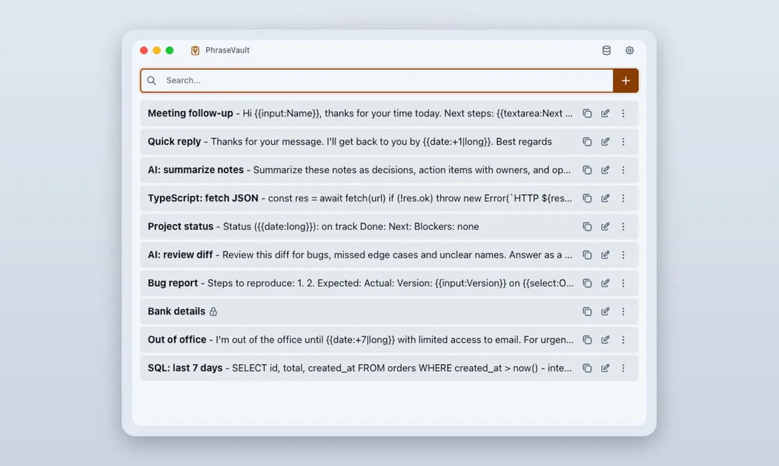 PhraseVault 3.0 screenshot 1