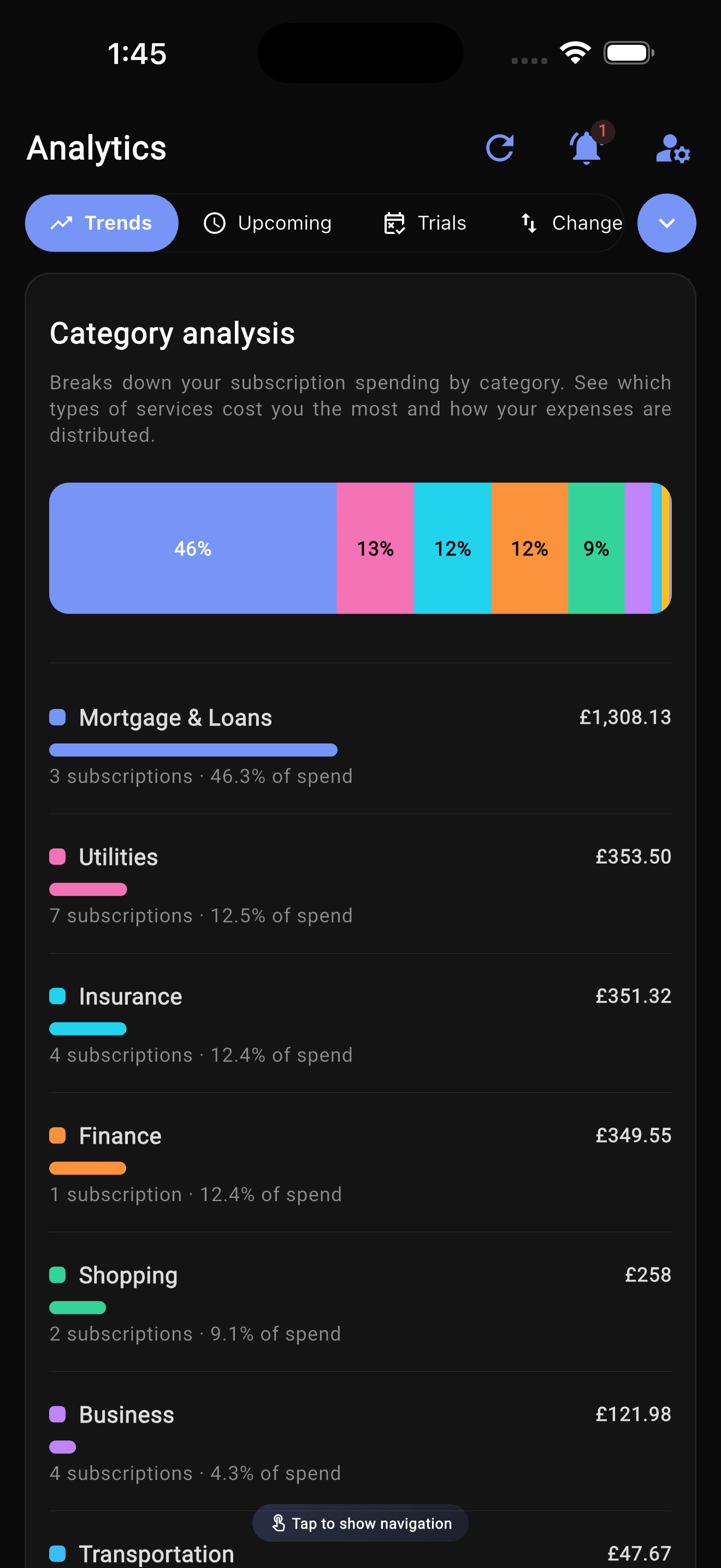 Subscription Manager - SubTamer gallery image