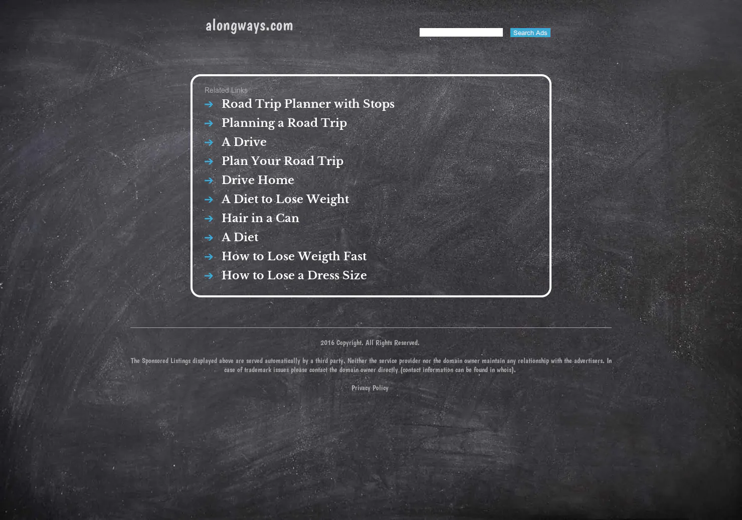 Alongways