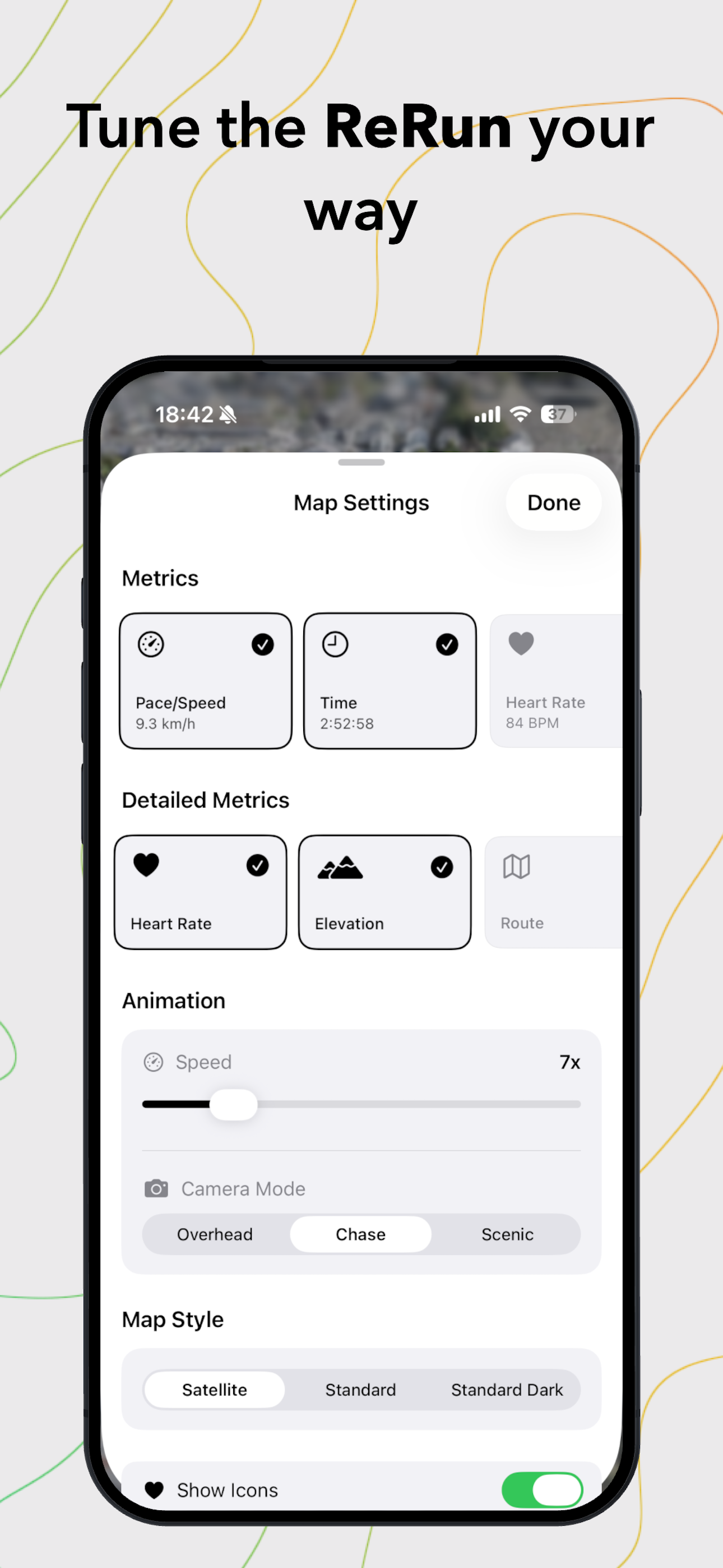 ReRun: 3D Hike, Bike & Trails - Screenshot 5 showing product features and functionality