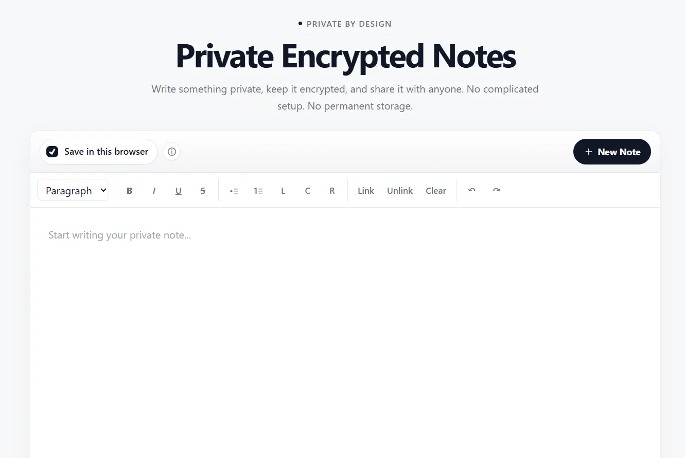 NotepadWeb - Private Encrypted Notes gallery image