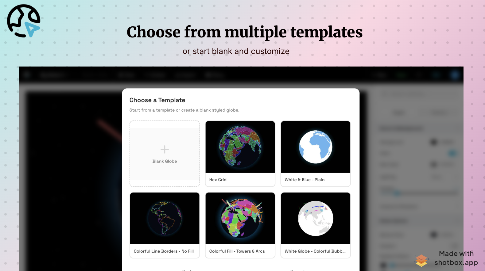 Globes.sh - Screenshot 2 showing product features and functionality