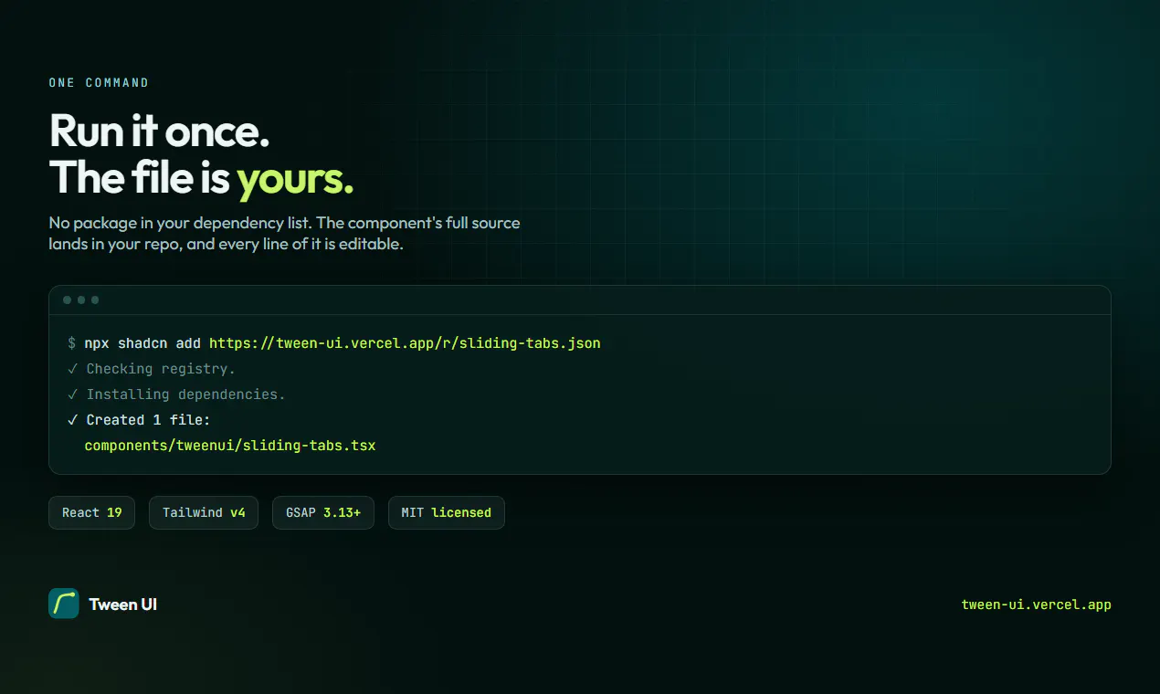 Tween UI gallery image