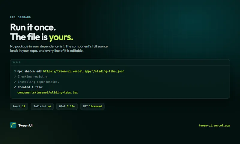 Tween UI screenshot 3