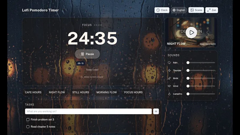 Lofi Timer screenshot 1 (video preview)