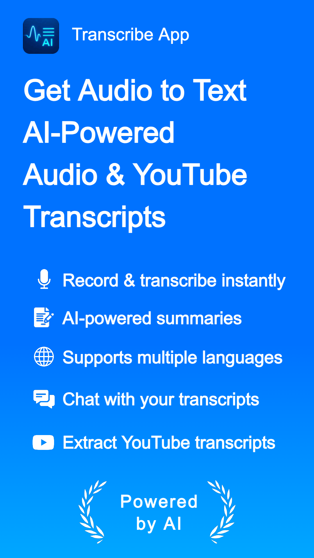 AI Transcribe App Covert Audio into Text gallery image