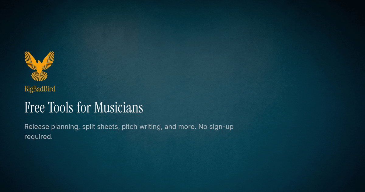 BigBadBird Music Tools gallery image