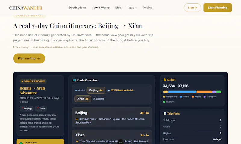 ChinaWander: AI Trip Planner for China   screenshot 3