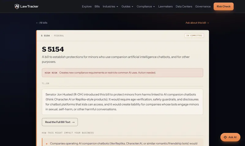 AI Law Tracker screenshot 5