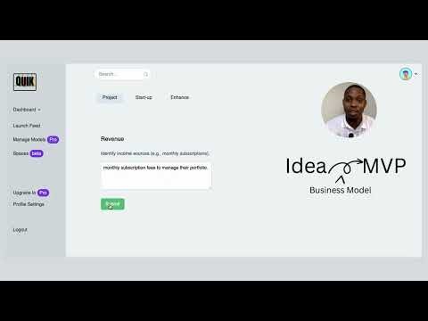 startuptile Quik MVP-Turn Ideas into reality track progress effortlessly