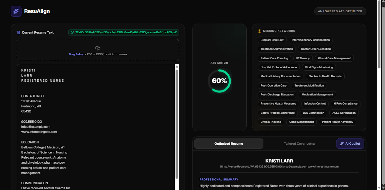 ResuAlign screenshot 2