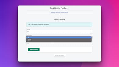 Smart Bulk Delete Products - Shopify App gallery image