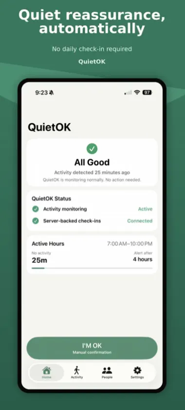 QuietOK — The automatic check gallery image