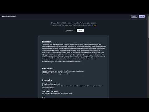 Podcast Shownotes Generator gallery image
