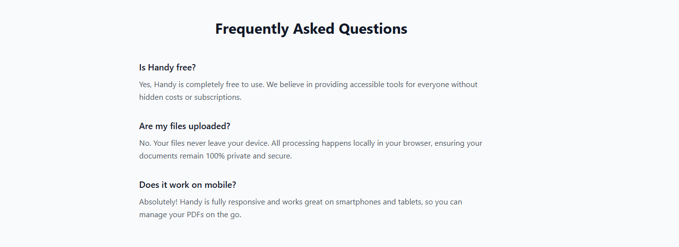 Handy  - Screenshot 3 showing product features and functionality