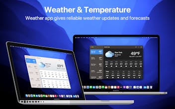 Weather Forecast App: Menu bar gallery image