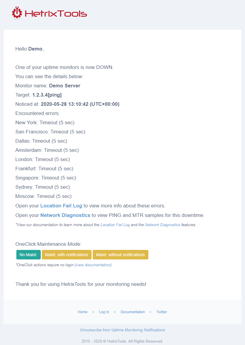 Uptime Monitor by HetrixTools gallery image