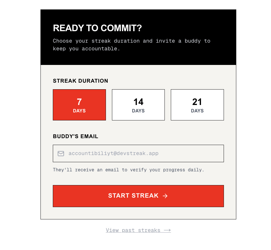DevStreak - Screenshot 3 showing product features and functionality
