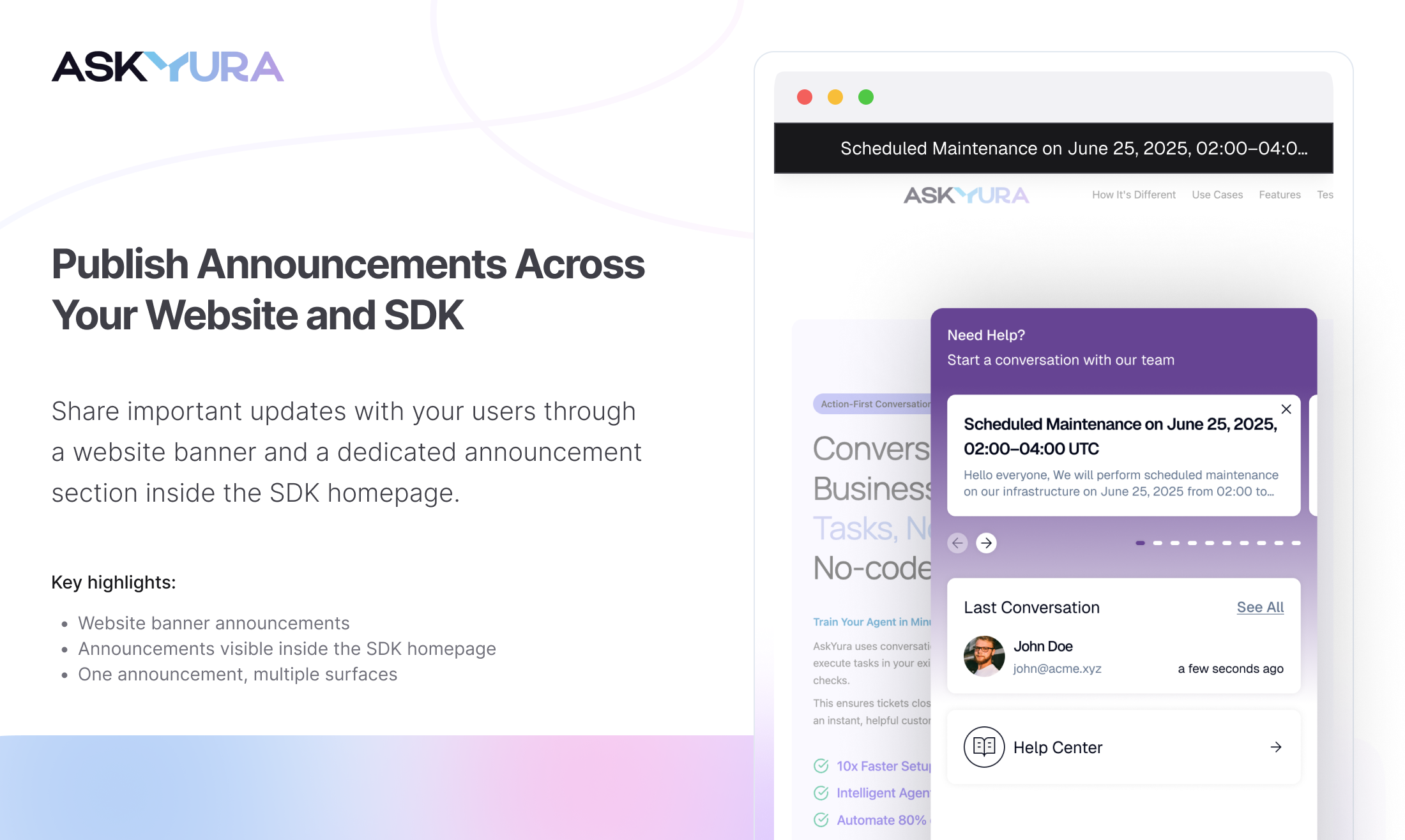 Announcement Broadcast - Main product screenshot demonstrating key features and user interface