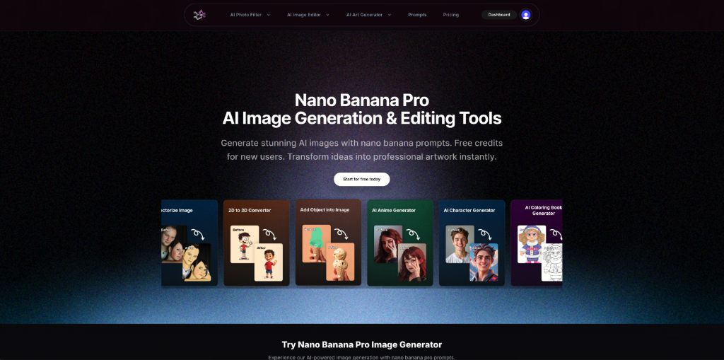 AI Image Generation & Editing Platform - Main product screenshot demonstrating key features and user interface