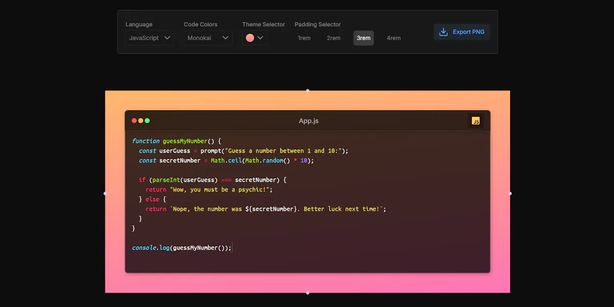 Code to Image