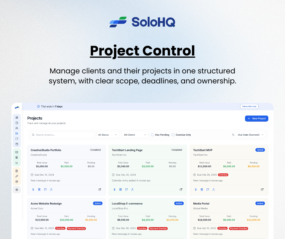 SoloHQ - Screenshot 3 showing product features and functionality