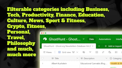 GhostHunt! Ghost.org Newsletter Database gallery image