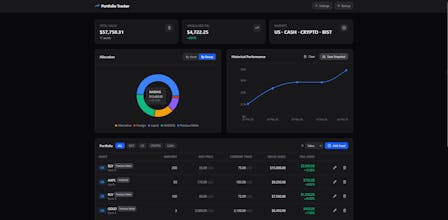 Portfolio Tracker: Simple & Minimal gallery image