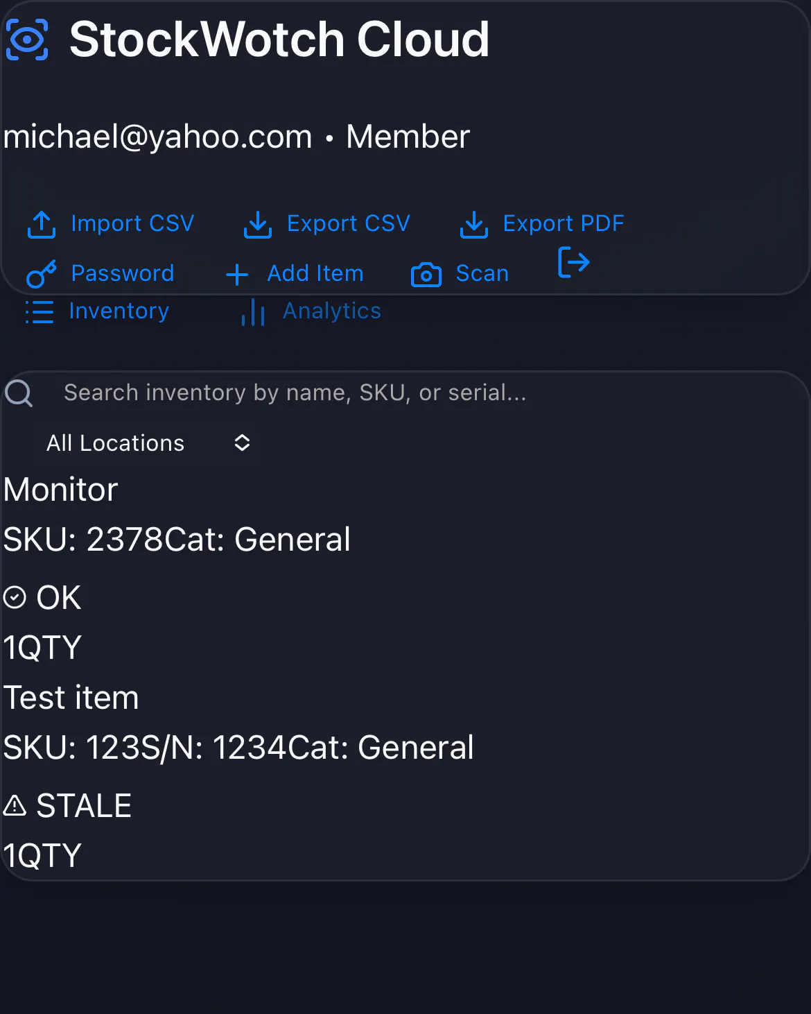 StockWotch screenshot
